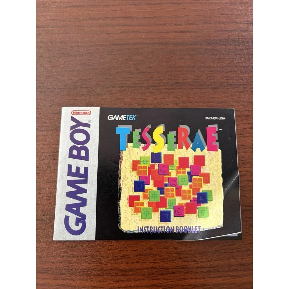 Tesserae - Instruction Booklet - Nintendo Gameboy puzzle video game MANUAL ONLY
